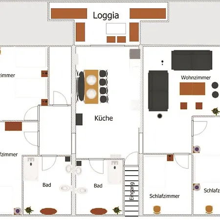 Auf Dem Dorf, Lejlighed